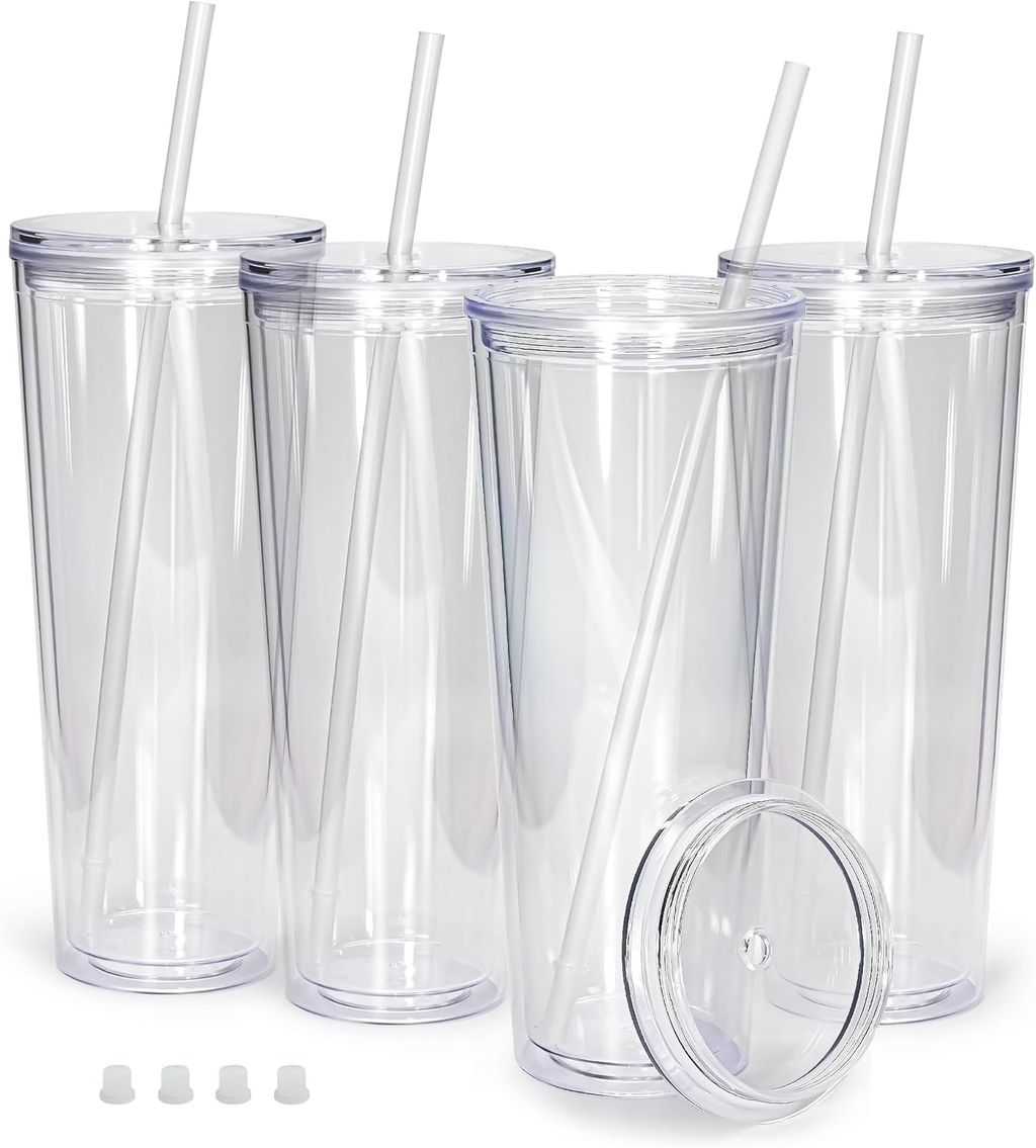24oz Acrylic Snowglobe Tumbler