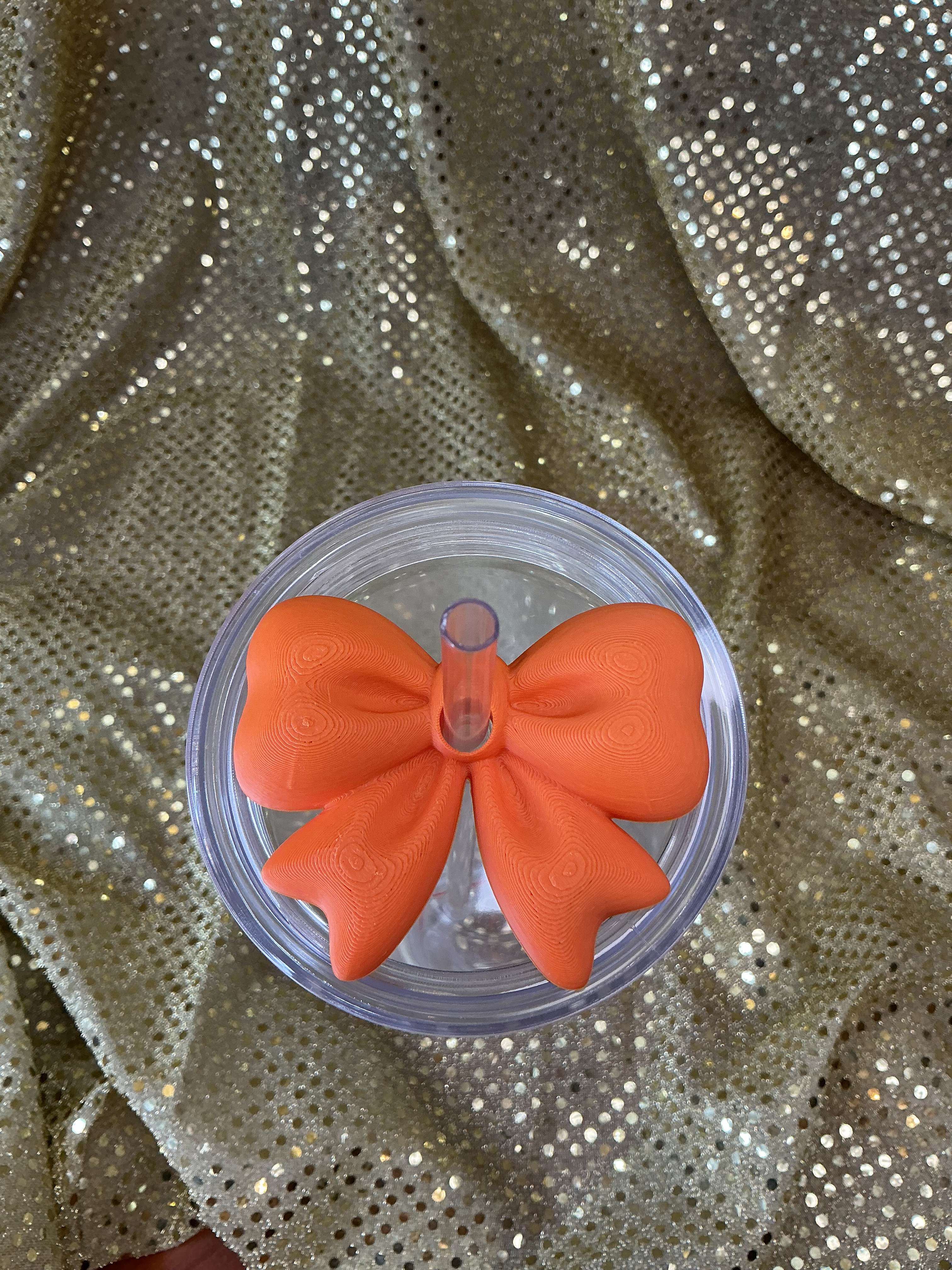 Extra Large Orange Bow