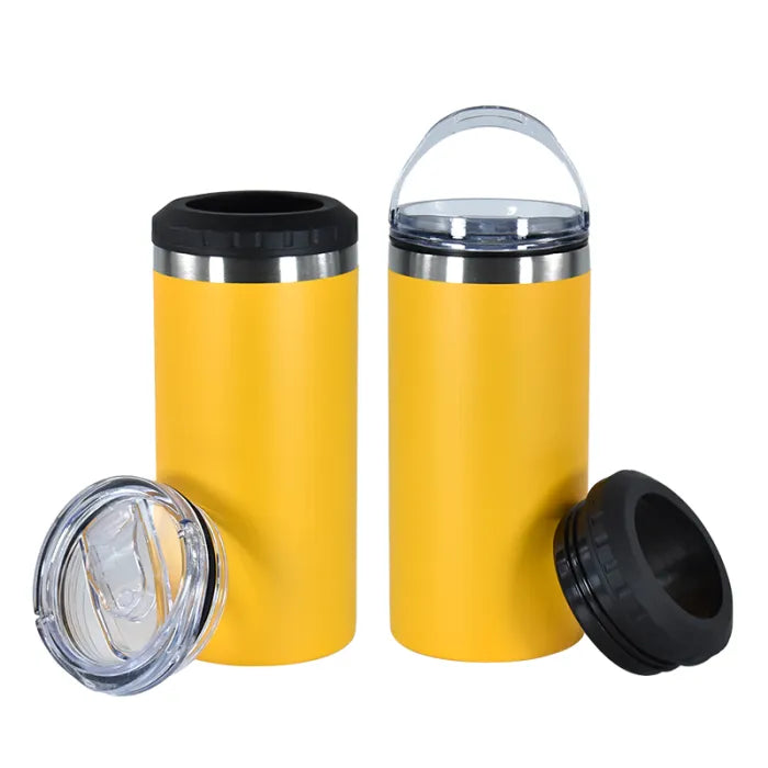 16oz -4 in 1 Powder Coated Can Cooler with Opener